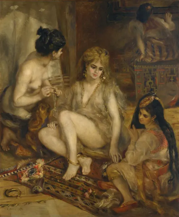 Framed Print : Parisiennes in Algerian Costume (Harem), 1872. Artist: Renoir, Pierre Auguste (1841-1919) Framed Print : Parisiennes in Algerian Costume (Harem), 1872. Artist: Renoir, Pierre Auguste (1841-1919)