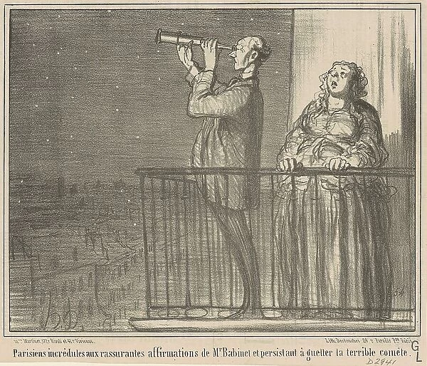 Parisiens incrédules... 19th century. Creator: Honore Daumier