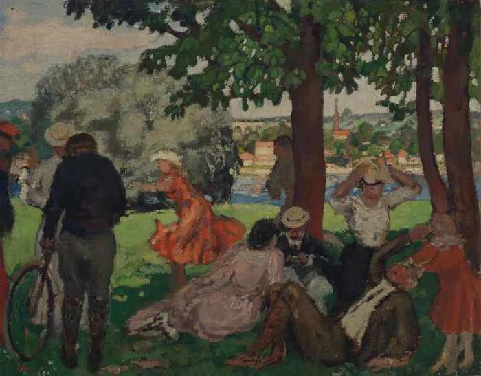 Framed Print : In the park, on the banks of the Seine, 1903-1905. Creator: Andre, Albert (1869-1954) Framed Print : In the park, on the banks of the Seine, 1903-1905. Creator: Andre, Albert (1869-1954)