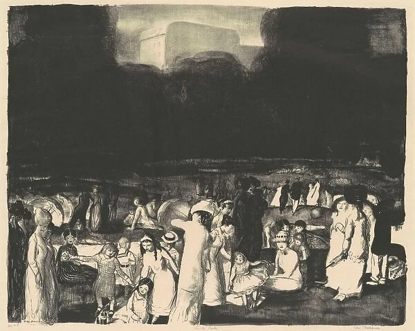 In the Park, Dark, 1916. Creator: George Wesley Bellows