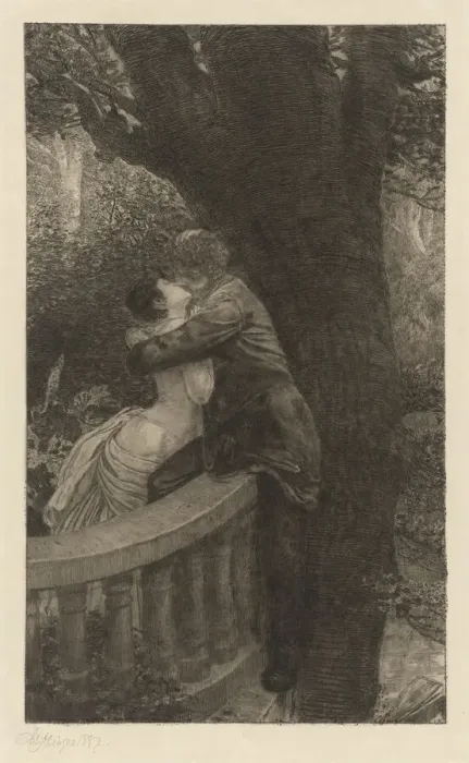Framed Print : In the Park (Im Park): pl. 4, 1878. Creator: Max Klinger Framed Print : In the Park (Im Park): pl. 4, 1878. Creator: Max Klinger