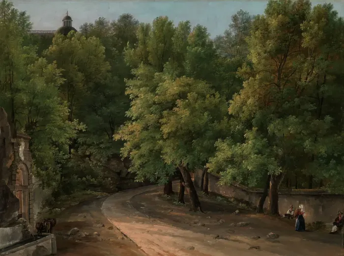 Framed Print : From the Park at Palazzo Chigi, Ariccia, between 1827 and 1829. Creator: Evelina Stading Framed Print : From the Park at Palazzo Chigi, Ariccia, between 1827 and 1829. Creator: Evelina Stading
