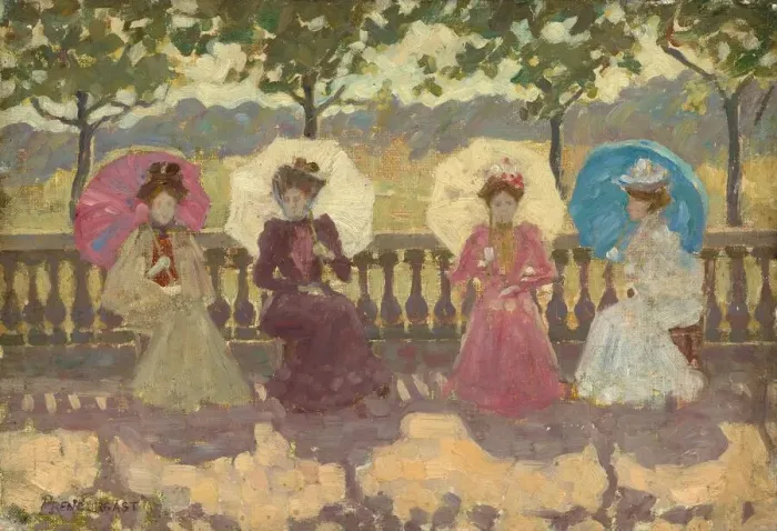 Framed Print : In the Park, Paris, 1891. Creator: Maurice Brazil Prendergast