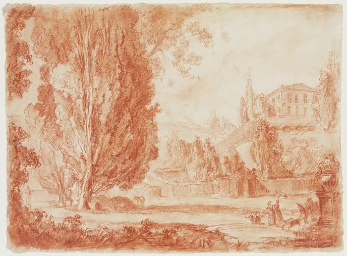 Framed Print : Park Scene, c.between 1770 and 1774. Creator: Unknown French; After Jean Simon Berthelemy French, 1743-1811 Framed Print : Park Scene, c.between 1770 and 1774. Creator: Unknown French; After Jean Simon Berthelemy French, 1743-1811