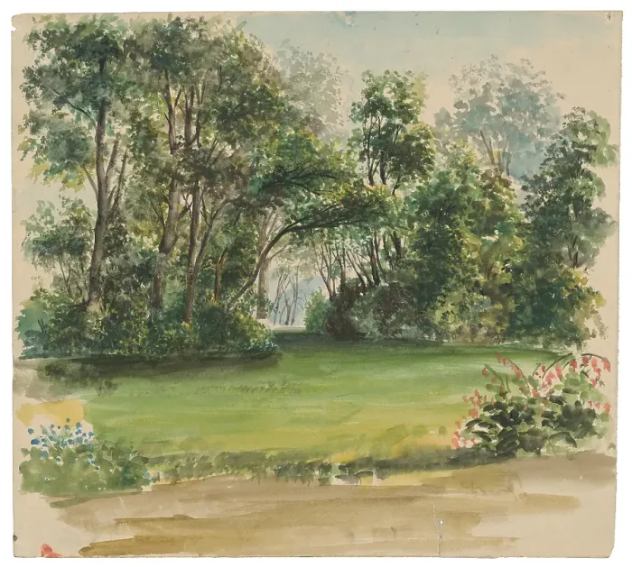 Framed Print : Park in Strazky, 1870 / 1880. Creator: Ladislav Mednyanszky Framed Print : Park in Strazky, 1870 / 1880. Creator: Ladislav Mednyanszky