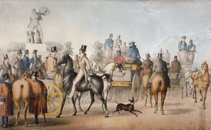 Framed Print : The Park. Twas post meridian half past four, c1827