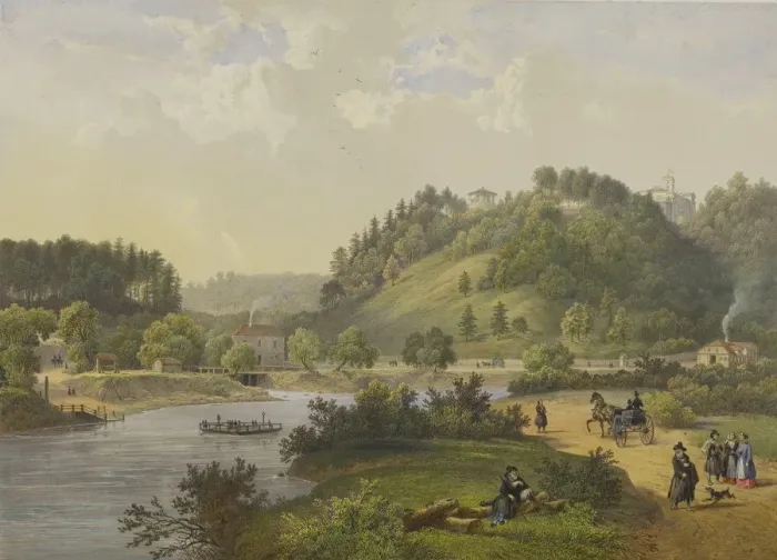 Framed Print : Park Verkiai (Werki) near Vilnius, 1847 Framed Print : Park Verkiai (Werki) near Vilnius, 1847