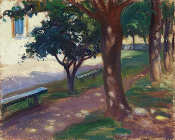 Framed Print : Park View, 1910. Creator: Vilho Sjöström Framed Print : Park View, 1910. Creator: Vilho Sjöström