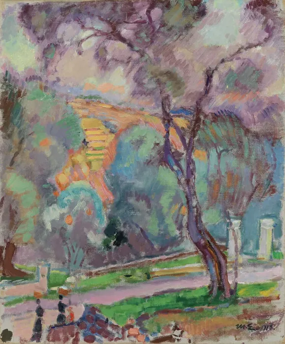 Framed Print : Park View from San Remo, 1913. Creator: Magnus Enckell Framed Print : Park View from San Remo, 1913. Creator: Magnus Enckell