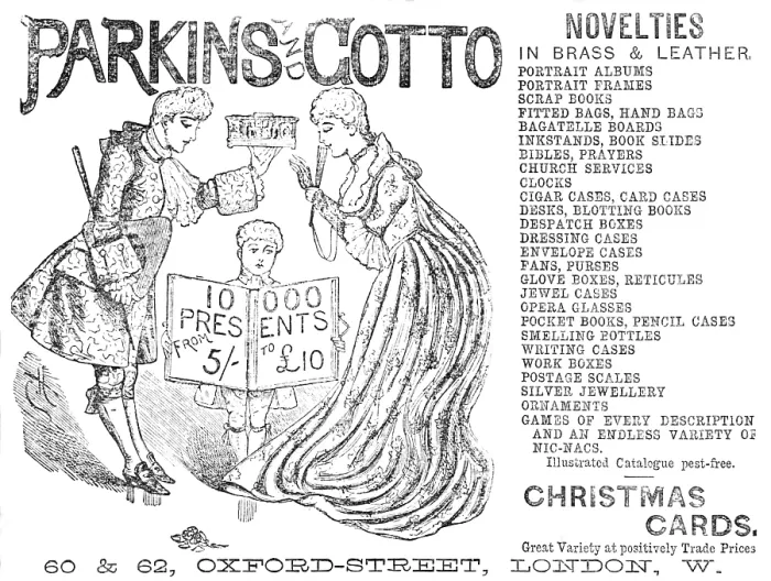Framed Print : Parkins & Gotto - Novelties, 1883. Creator: Unknown Framed Print : Parkins & Gotto - Novelties, 1883. Creator: Unknown