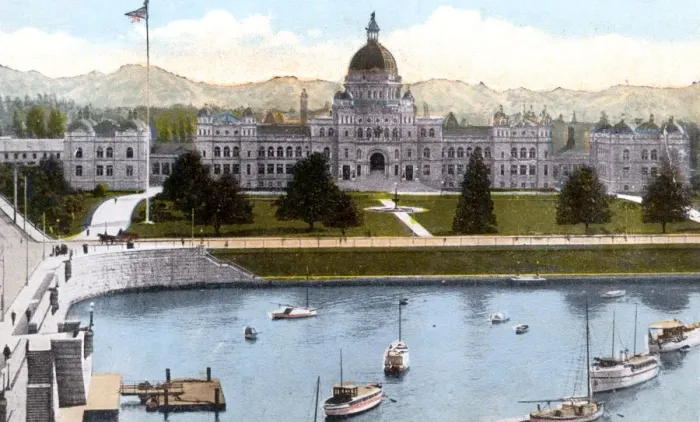 Framed Print : Parliament Buildings, Victoria, British Columbia, Canada, c1900s Framed Print : Parliament Buildings, Victoria, British Columbia, Canada, c1900s