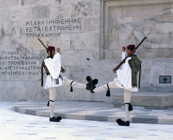 Framed Print : Parliament and Changing of the Guard, Athens, Greece, 2018. Creator: Ethel Davies Framed Print : Parliament and Changing of the Guard, Athens, Greece, 2018. Creator: Ethel Davies