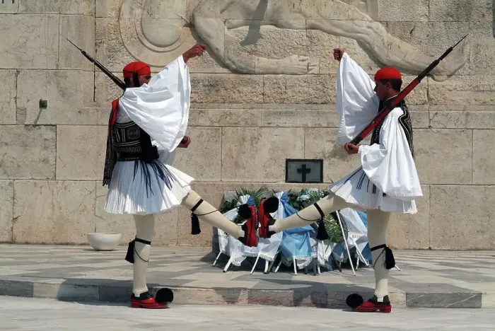 Framed Print : Parliament and Changing of the Guard, Athens, Greece, 2003. Creator: Ethel Davies Framed Print : Parliament and Changing of the Guard, Athens, Greece, 2003. Creator: Ethel Davies