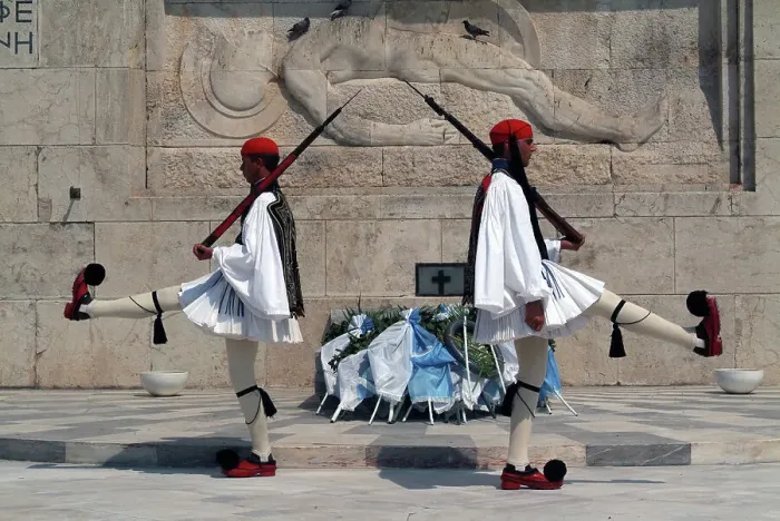 Framed Print : Parliament and Changing of the Guard, Athens, Greece, 2003. Creator: Ethel Davies Framed Print : Parliament and Changing of the Guard, Athens, Greece, 2003. Creator: Ethel Davies