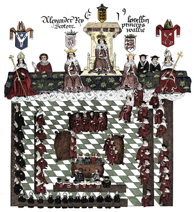 Framed Print : Parliament of Edward I, 13th century, (c1905) Framed Print : Parliament of Edward I, 13th century, (c1905)
