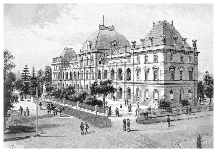 Framed Print : Parliament House, Brisbane, Australia, 1886 Framed Print : Parliament House, Brisbane, Australia, 1886