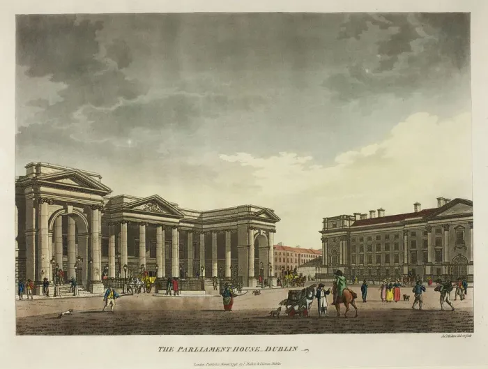 Framed Print : The Parliament House - Dublin, published November 1793. Creator: James Malton Framed Print : The Parliament House - Dublin, published November 1793. Creator: James Malton