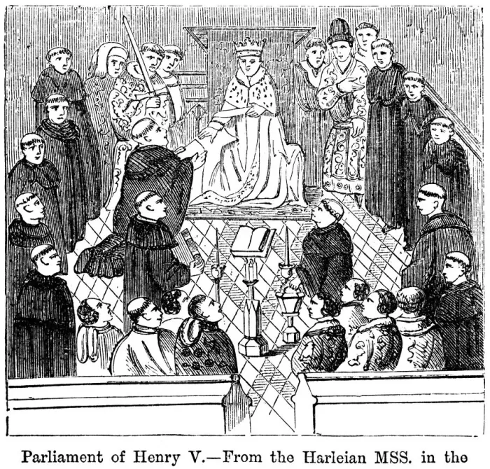 Framed Print : The parliament of King Henry V (1387-1422) Framed Print : The parliament of King Henry V (1387-1422)