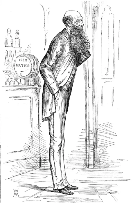 Framed Print : Parliamentary Sketches: in the Lobby - Cold Water, 1880. Creator: Unknown Framed Print : Parliamentary Sketches: in the Lobby - Cold Water, 1880. Creator: Unknown