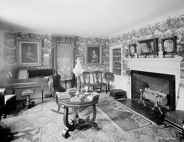 The Parlor, Thomas Bailey Aldrich Memorial, Portsmouth, N.H. between 1900 and 1920. Creator: Unknown