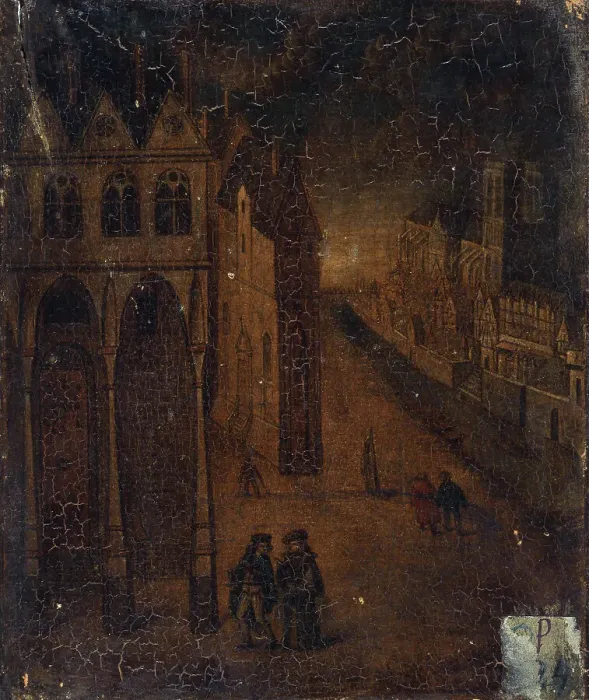 Framed Print : Parlour of the bourgeois in the 15th century, current Place du Châtelet, current 1st... c1801-1900. Creator: Unknown Framed Print : Parlour of the bourgeois in the 15th century, current Place du Châtelet, current 1st... c1801-1900. Creator: Unknown