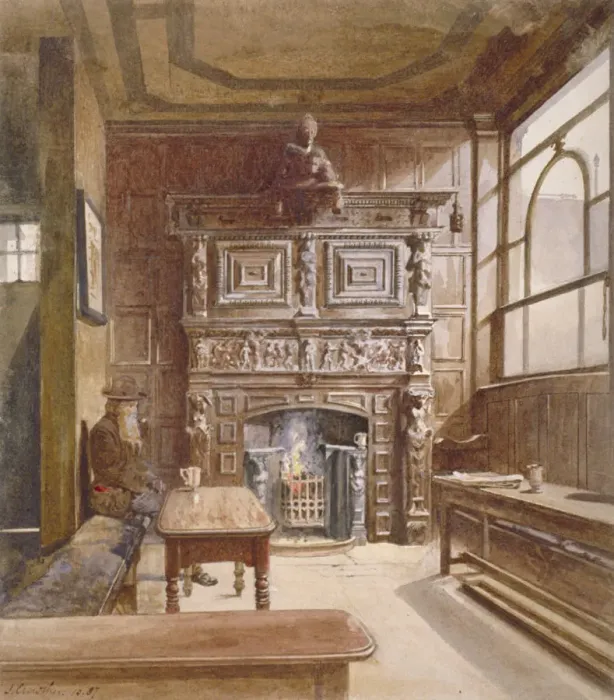 Framed Print : Parlour of the Queens Head Inn, Essex Road, Islington, London, 1887 Framed Print : Parlour of the Queens Head Inn, Essex Road, Islington, London, 1887
