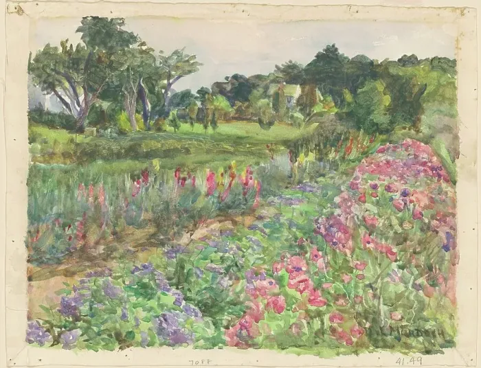 Framed Print : Parmelee Estate in Bloom, c. 1920. Creator: Dora Louise Murdoch Framed Print : Parmelee Estate in Bloom, c. 1920. Creator: Dora Louise Murdoch