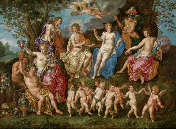 Framed Print : Parnassus. Creator: Hendrik de Clerck Framed Print : Parnassus. Creator: Hendrik de Clerck