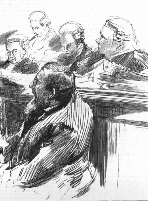 Framed Print : The Parnell Commission at the Royal Courts of Justice; Mr. Biggar appears for himself, 1888. Creator: Unknown Framed Print : The Parnell Commission at the Royal Courts of Justice; Mr. Biggar appears for himself, 1888. Creator: Unknown