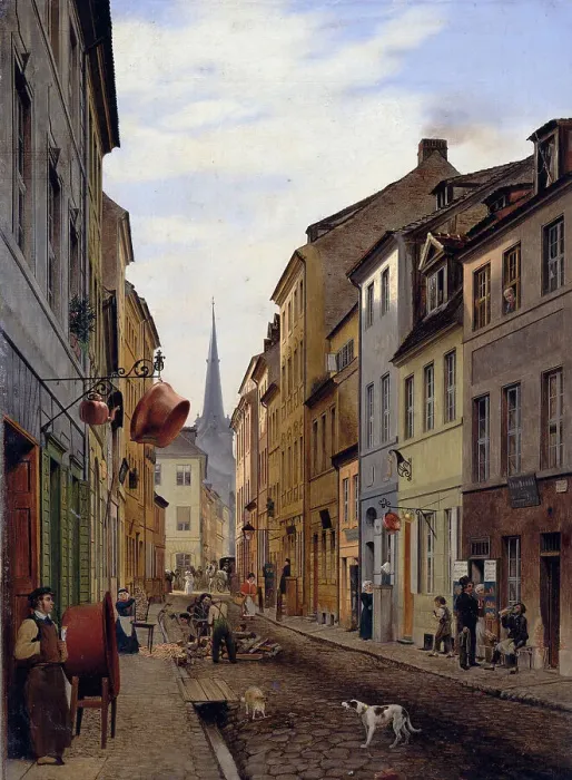 Framed Print : The Parochialstrasze, 1831. Artist: Gaertner, Johann Philipp Eduard (1801-1877) Framed Print : The Parochialstrasze, 1831. Artist: Gaertner, Johann Philipp Eduard (1801-1877)
