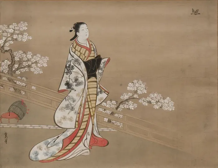Framed Print : Parody of Murasaki, from Lavender (Wakamurasaki), chapter 5 of the Tale of Genji Framed Print : Parody of Murasaki, from Lavender (Wakamurasaki), chapter 5 of the Tale of Genji