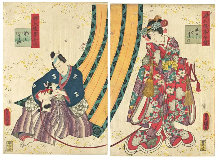 Framed Print : Parody of the Third Princess and Kashiwagi: Chapter 50: A Hut in the Easter Framed Print : Parody of the Third Princess and Kashiwagi: Chapter 50: A Hut in the Easter