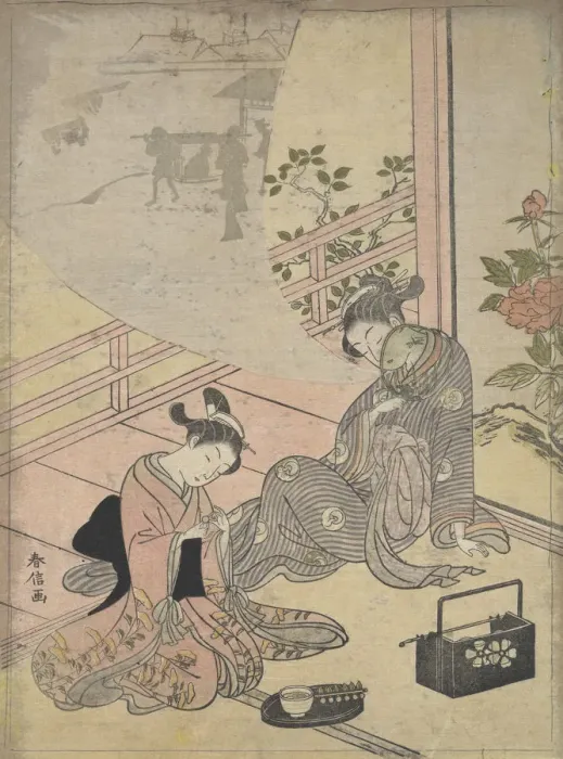 Framed Print : Parody of the Tale of Young Man Lu: Courtesan Dreaming, 18th century. 18th century Framed Print : Parody of the Tale of Young Man Lu: Courtesan Dreaming, 18th century. 18th century