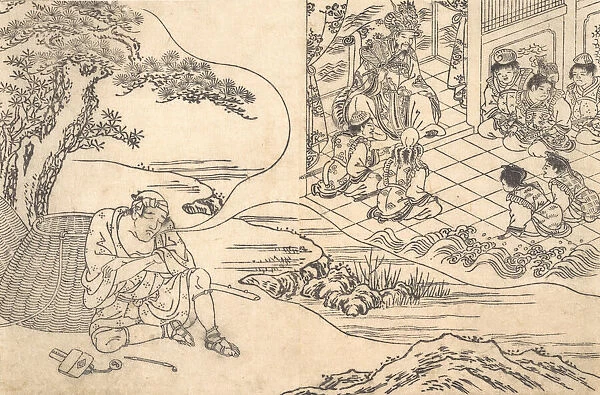 Parody of the Tale of Young Man Lu: A Fisherman Dreaming, ca. 1700. Creator: Unknown