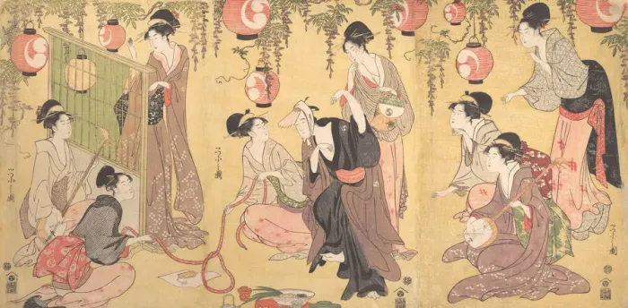 Framed Print : A Parody of Yuranosuke in the Pleasure Quarters, ca. 1797. Creator: Hosoda Eishi Framed Print : A Parody of Yuranosuke in the Pleasure Quarters, ca. 1797. Creator: Hosoda Eishi