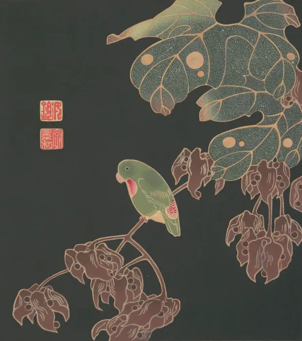 Framed Print : The Paroquet, ca. 1900. Creator: Ito Jakuchu Framed Print : The Paroquet, ca. 1900. Creator: Ito Jakuchu