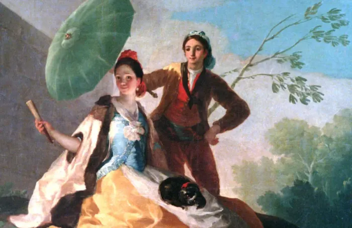 Framed Print : The Parosol, 1777. Artist: Francisco Goya Framed Print : The Parosol, 1777. Artist: Francisco Goya