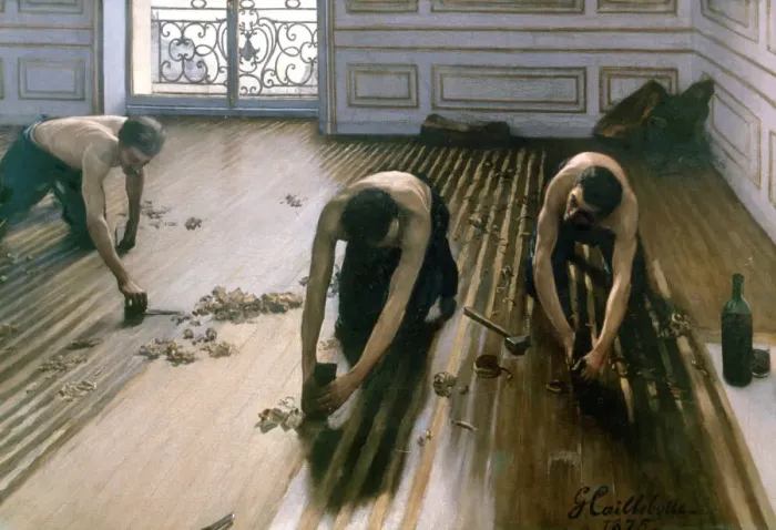 Framed Print : The Parquet Planers, 1875. Artist: Gustave Caillebotte Framed Print : The Parquet Planers, 1875. Artist: Gustave Caillebotte