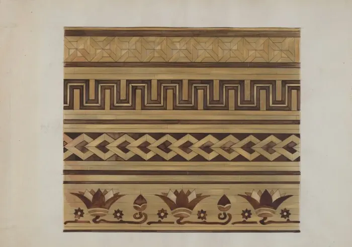 Framed Print : Parquetry Floor, c. 1936. Creator: Sebastian Simonet Framed Print : Parquetry Floor, c. 1936. Creator: Sebastian Simonet