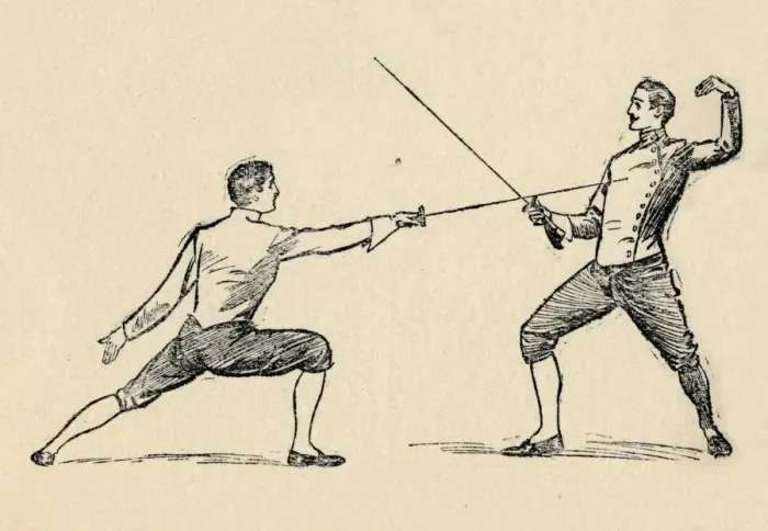 Framed Print : Parry in Tierce - Fencing, 1912 Framed Print : Parry in Tierce - Fencing, 1912