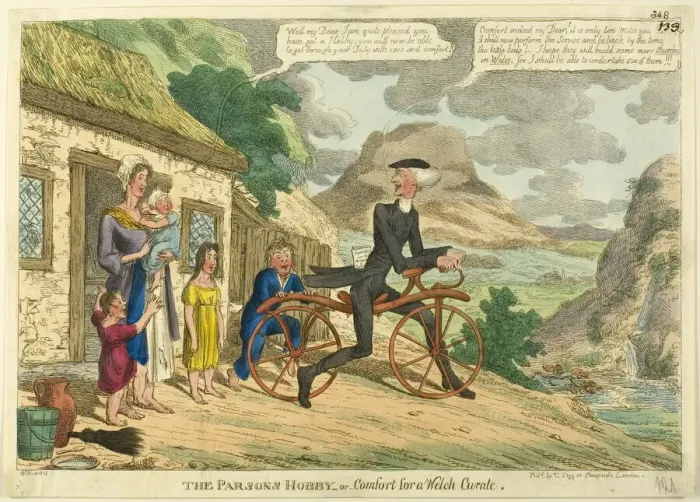 Framed Print : The Parsons Hobby, or Comfort for a Welch Curate, 1819. Creator: Charles Williams Framed Print : The Parsons Hobby, or Comfort for a Welch Curate, 1819. Creator: Charles Williams
