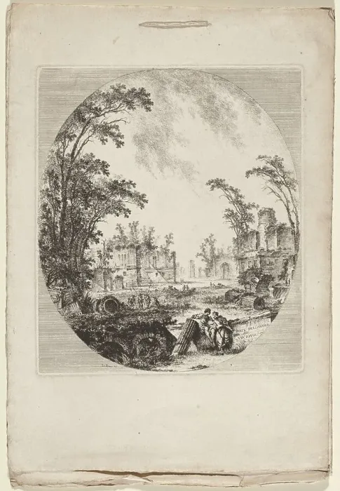 Framed Print : Parte dell'antica via Appia (Section of the Old Appian Way), 1756. Creator: Adolphe Appian Framed Print : Parte dell'antica via Appia (Section of the Old Appian Way), 1756. Creator: Adolphe Appian