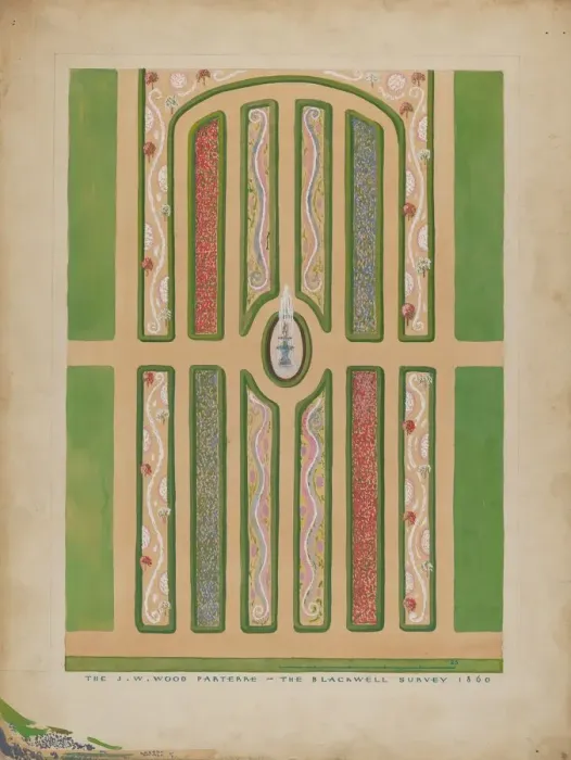 Framed Print : Parterre - J. W. Wood, c. 1936. Creator: Meyer Goldbaum Framed Print : Parterre - J. W. Wood, c. 1936. Creator: Meyer Goldbaum