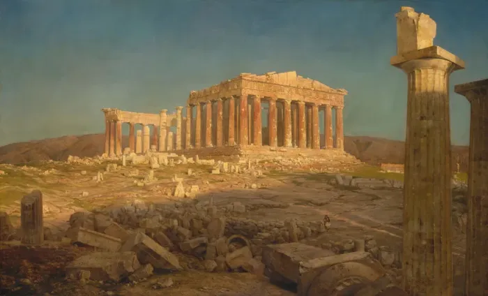 Framed Print : The Parthenon, 1871. Creator: Frederic Edwin Church Framed Print : The Parthenon, 1871. Creator: Frederic Edwin Church