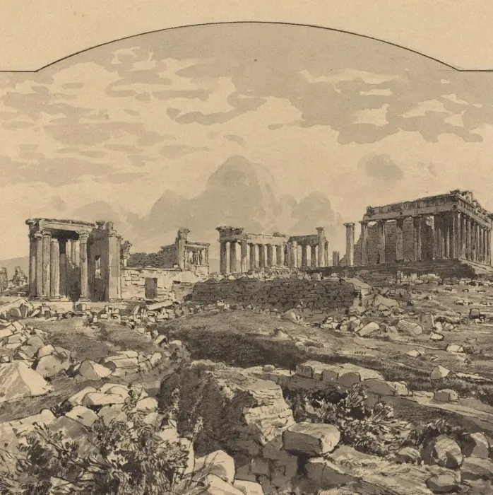Framed Print : The Parthenon from the East, 1890. Creator: Themistocles von Eckenbrecher Framed Print : The Parthenon from the East, 1890. Creator: Themistocles von Eckenbrecher