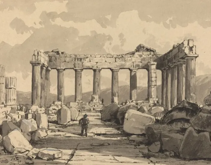 Framed Print : Parthenon, Inside, 1890. Creator: Themistocles von Eckenbrecher Framed Print : Parthenon, Inside, 1890. Creator: Themistocles von Eckenbrecher