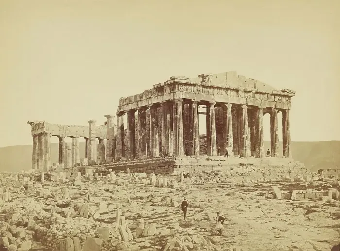 Framed Print : Parthenon, from the northwest, 1870. Creator: Petros Moraites Framed Print : Parthenon, from the northwest, 1870. Creator: Petros Moraites