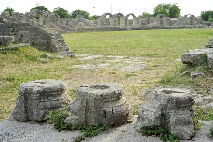 Framed Print : Partial view of the amphitheater ruins, ancient city of Salona, Solin, Croatia, 2018. Creator: Unknown Framed Print : Partial view of the amphitheater ruins, ancient city of Salona, Solin, Croatia, 2018. Creator: Unknown