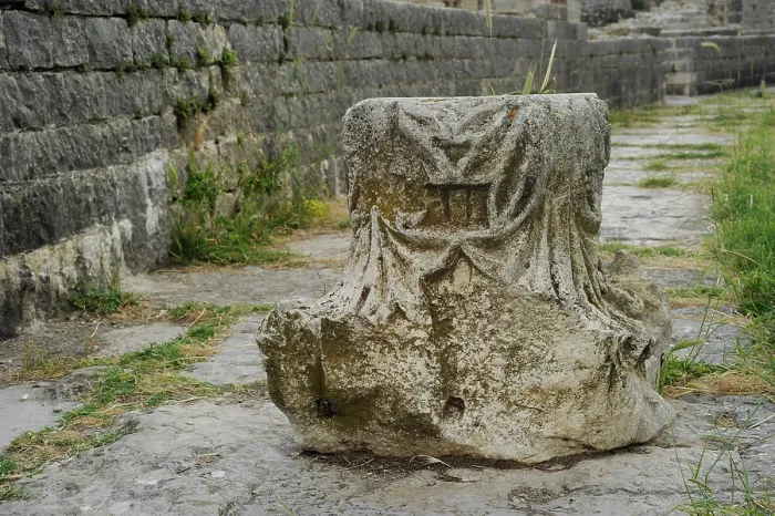 Framed Print : Partial view of the amphitheater ruins, ancient city of Salona, Solin, Croatia, 2018. Creator: Unknown Framed Print : Partial view of the amphitheater ruins, ancient city of Salona, Solin, Croatia, 2018. Creator: Unknown