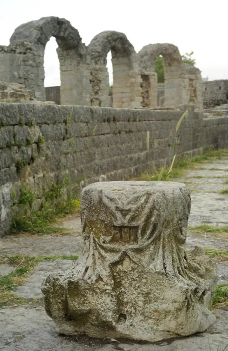 Framed Print : Partial view of the amphitheater ruins, ancient city of Salona, Solin, Croatia, 2018. Creator: Unknown Framed Print : Partial view of the amphitheater ruins, ancient city of Salona, Solin, Croatia, 2018. Creator: Unknown